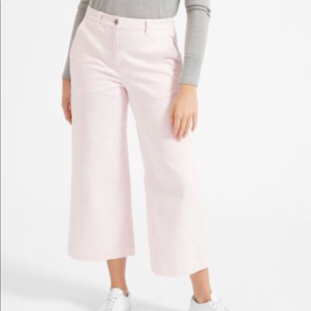 Everlane Wide Leg Cropped pant (Light Pink)